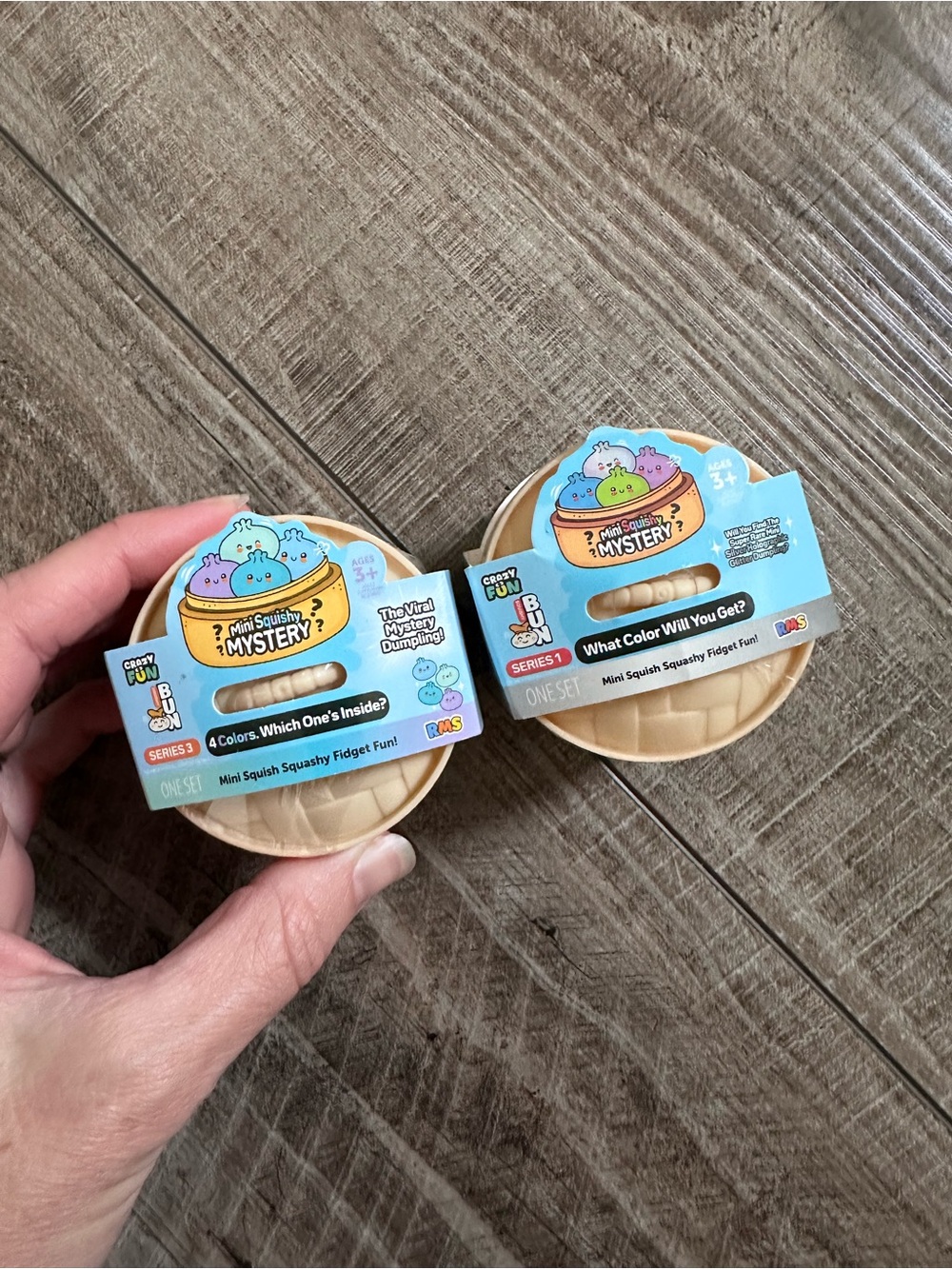 Mini Squishy Mystery Dumpling Duo - Blue - Kids Squashy Fidget Toy
